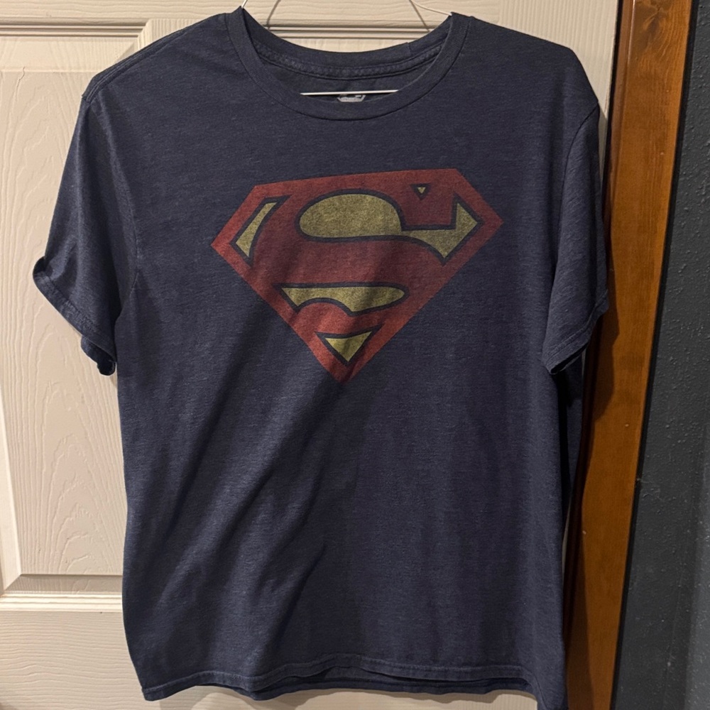 DC Comics Blue Superman Logo Short Sleeve Tee
